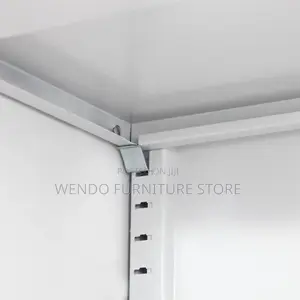 Office Cabinet; Two Doors Gray Office Cabinet With Adjustable Shelves