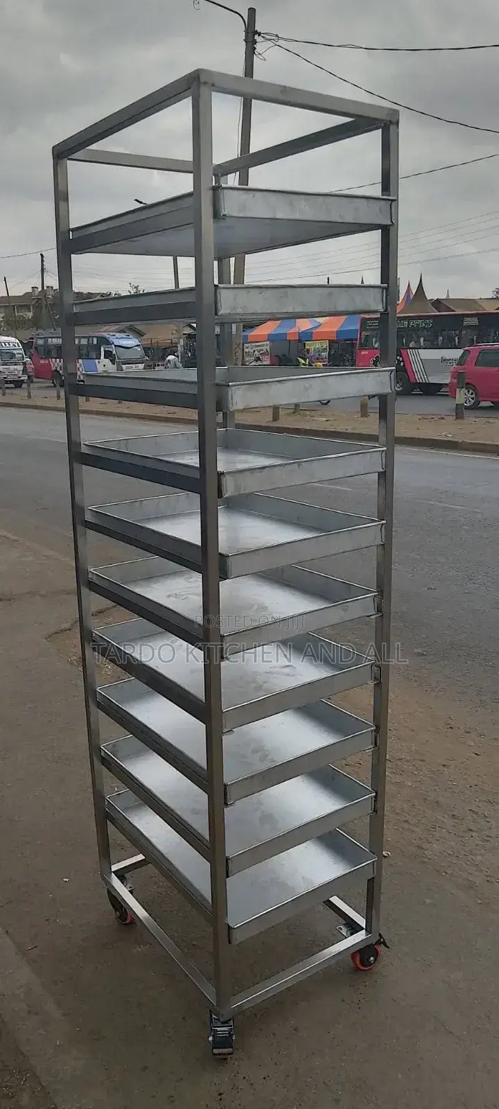 Stainless Steel Baking Trays Trolley