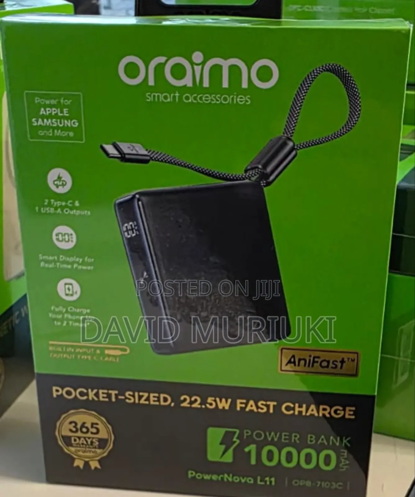 Oraimo Powerbank 10000mah Powernova L11 (Opb 7103c) 22.5watts