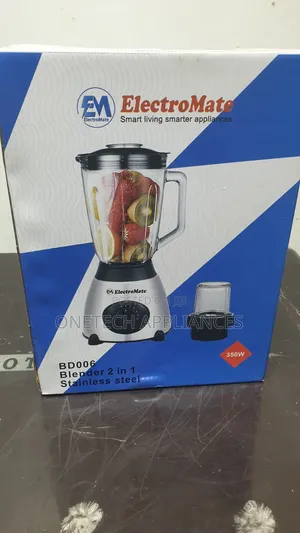 Electromate Powerful 2-in-1 Blender With Glass Jar - 1.5l, 350w