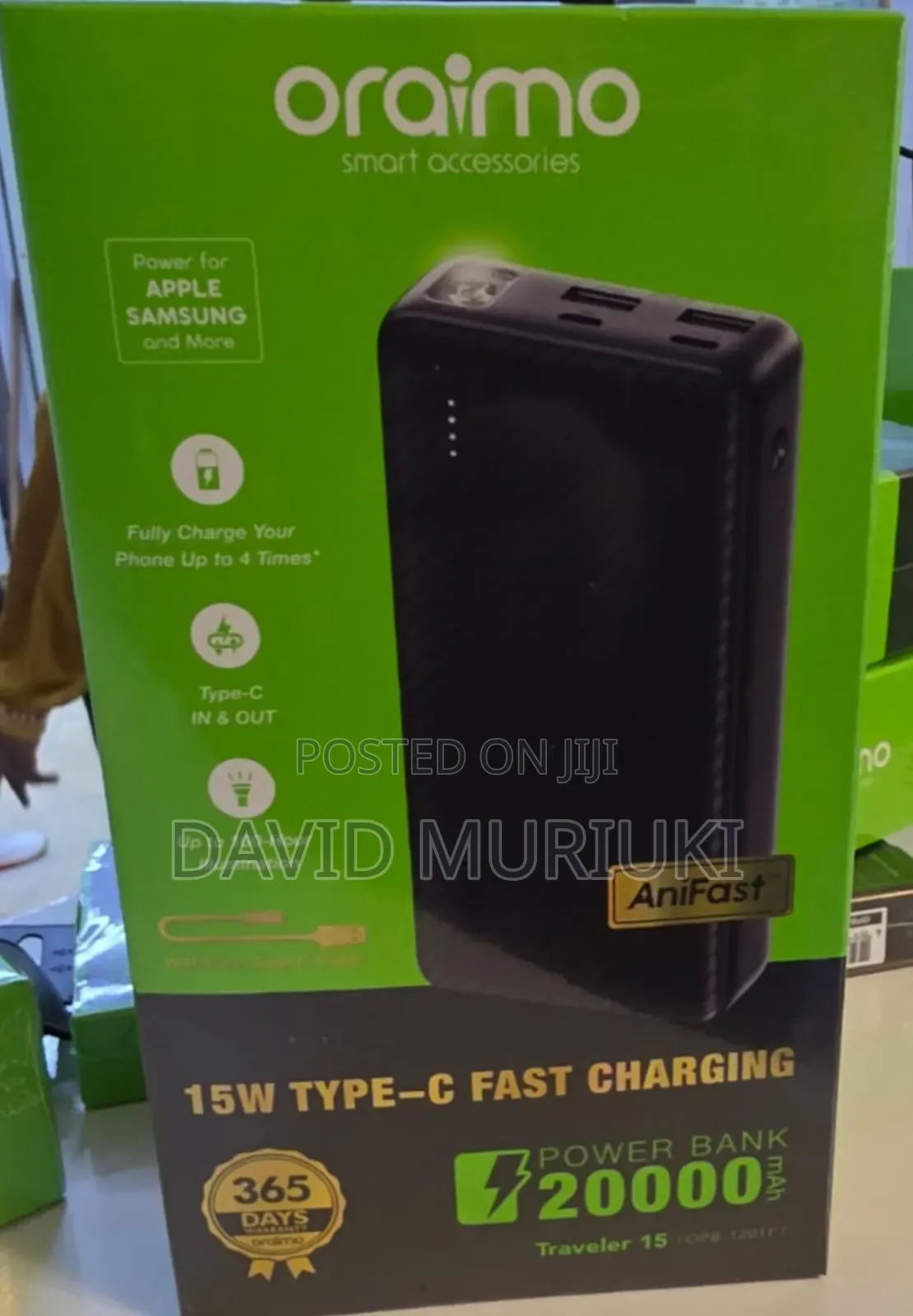 Oraimo Powerbank 20000mah 15watts Traveler 15 (Opb 1201p)