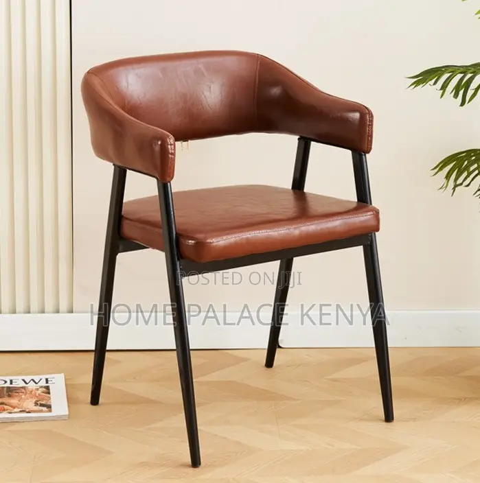 Dining Chair: Classic Restaurant Bar Chair With Pu Leather Seat