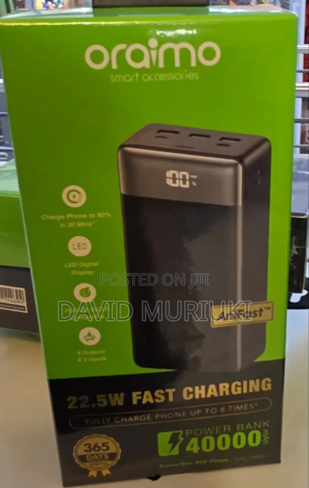 Oraimo Powerbank 40000mah Powerbox 400 Vision (Opb 7400q)