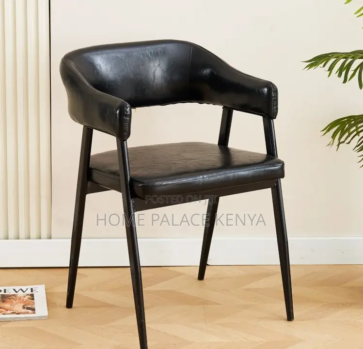 Dining Chair: Classic Restaurant Bar Chair With Pu Leather Seat