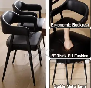 Dining Chair: Classic Restaurant Bar Chair With Pu Leather Seat