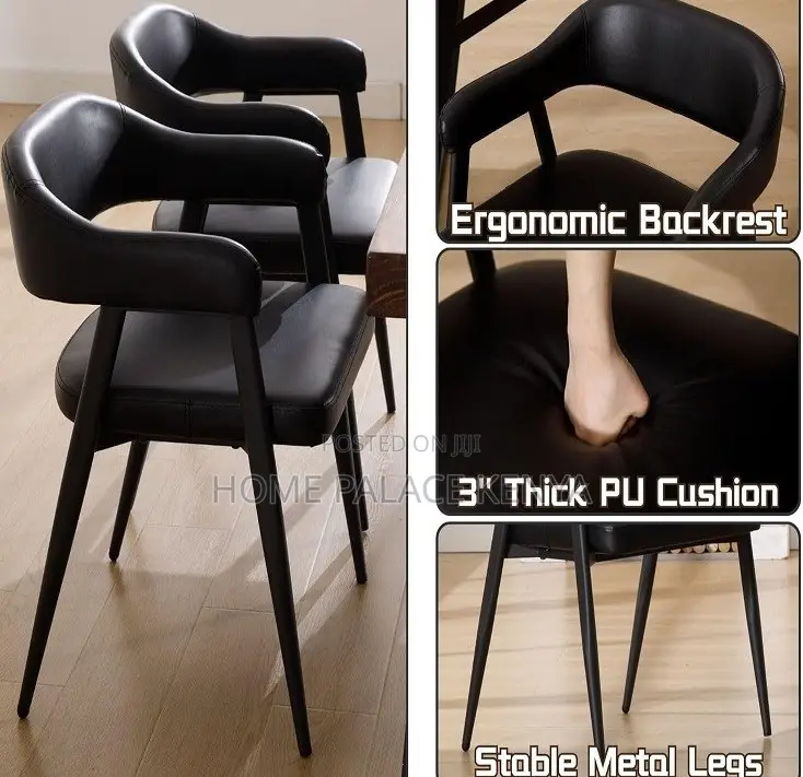 Dining Chair: Classic Restaurant Bar Chair With Pu Leather Seat