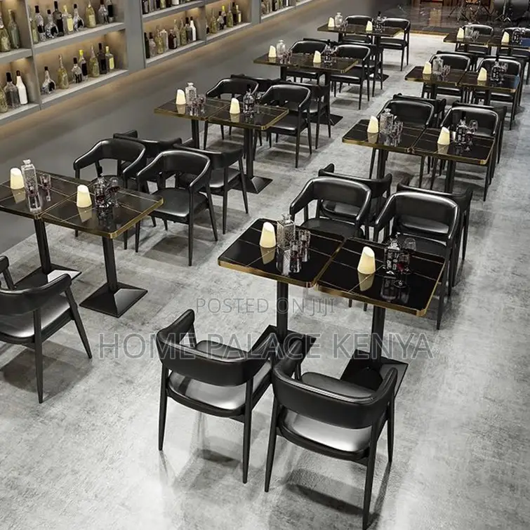Dining Chair: Classic Restaurant Bar Chair With Pu Leather Seat