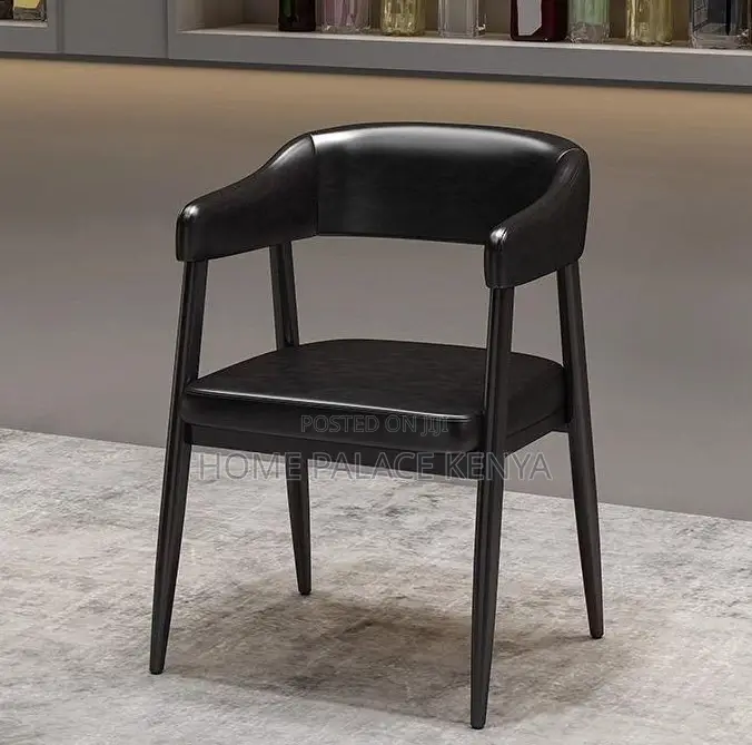 Dining Chair: Classic Restaurant Bar Chair With Pu Leather Seat