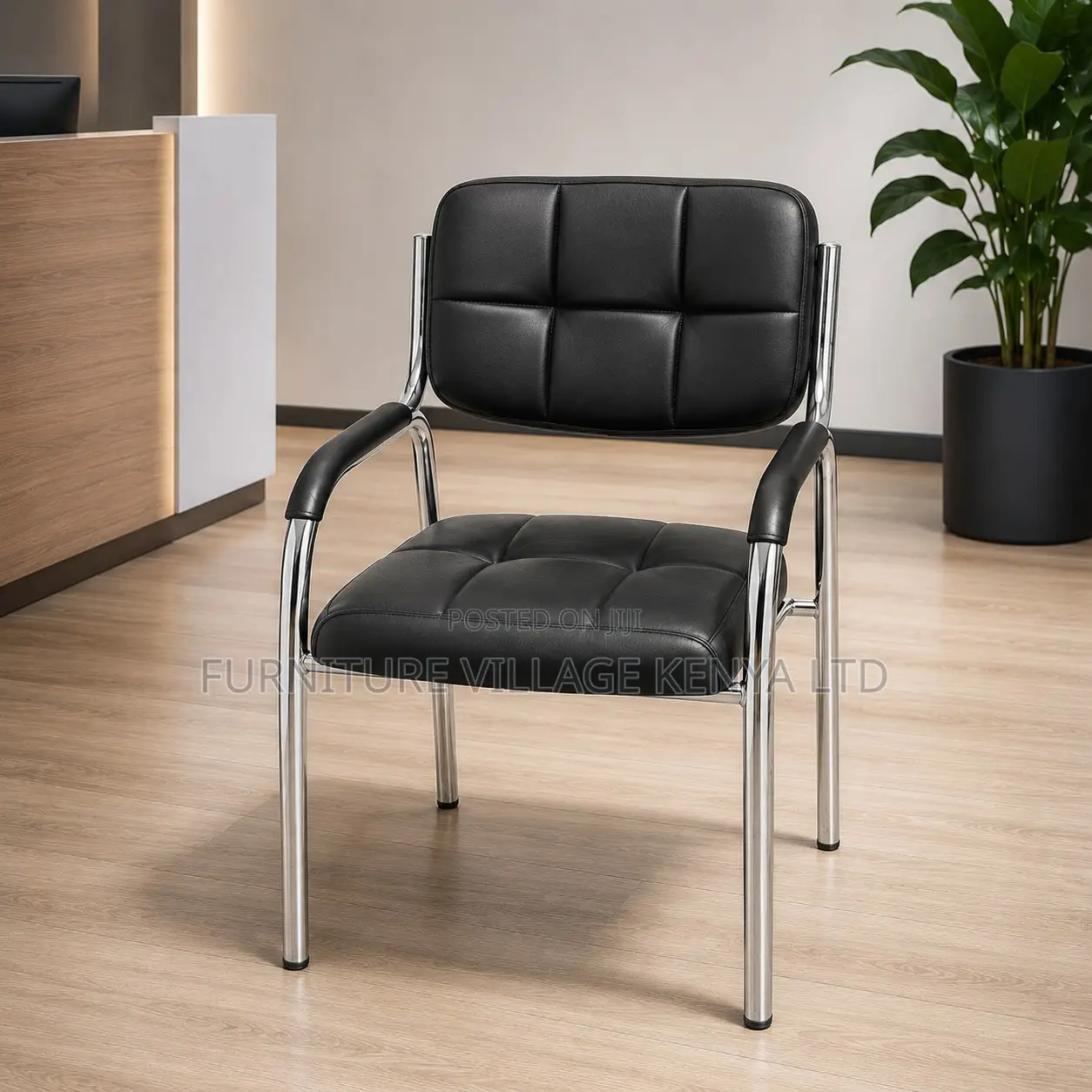 Quality Pu Leather Cushioned Cataline Guest Seat