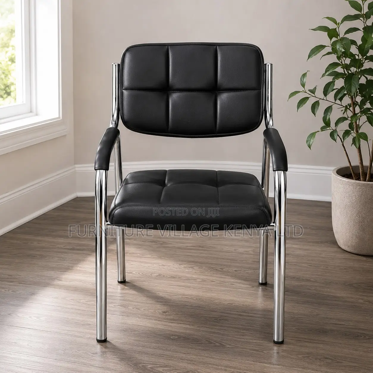 Quality Pu Leather Cushioned Cataline Guest Seat