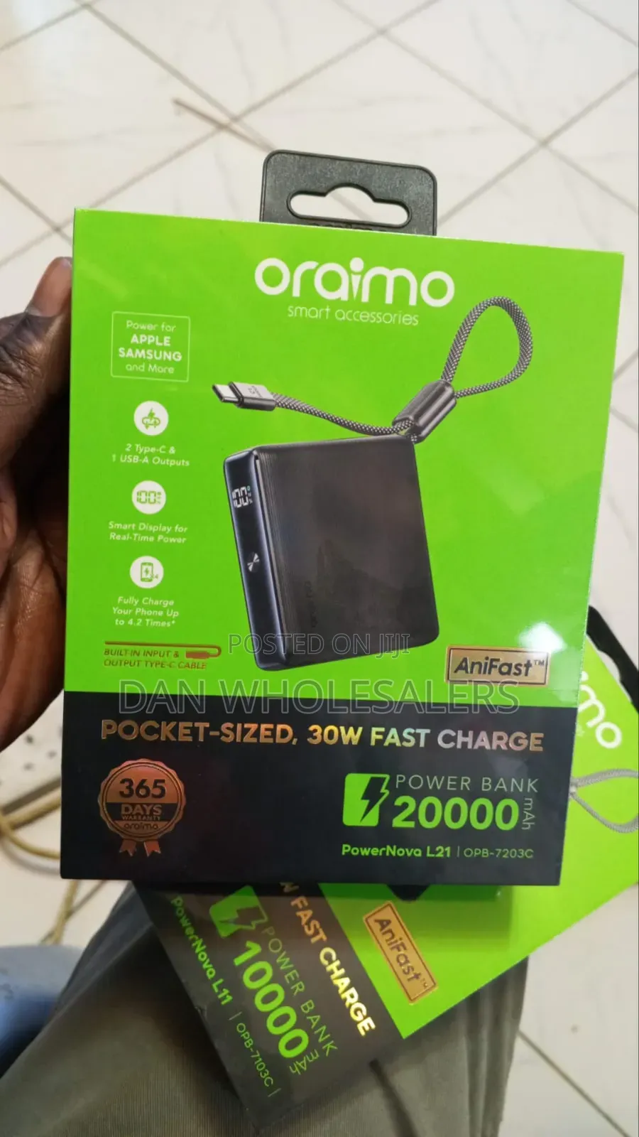 Oraimo 20000mah Fast Bank
