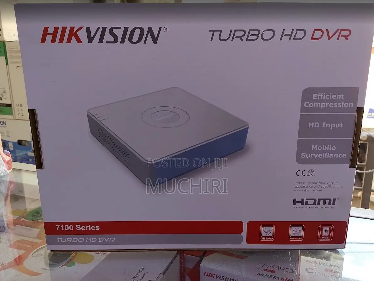 New White 4 Channel DVR Machine Hikvision 4 Channel DVR Machine +1