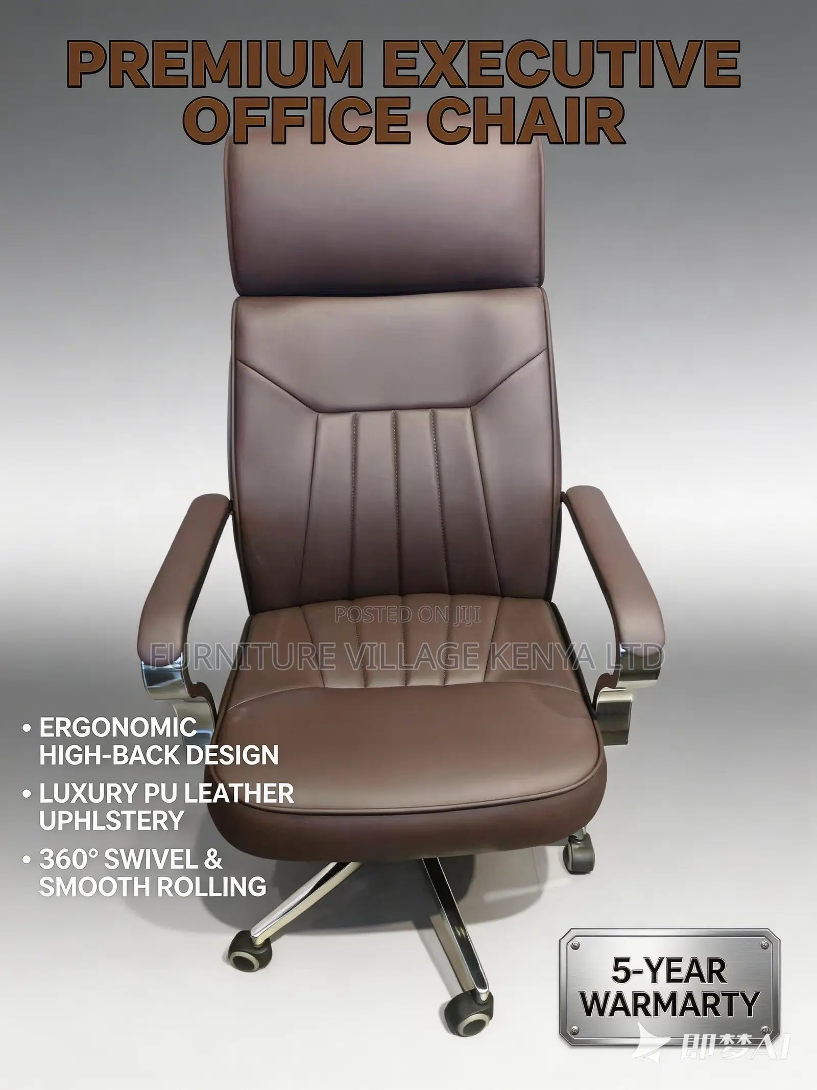 Upholstered Armrests Modern Office Boss Chair