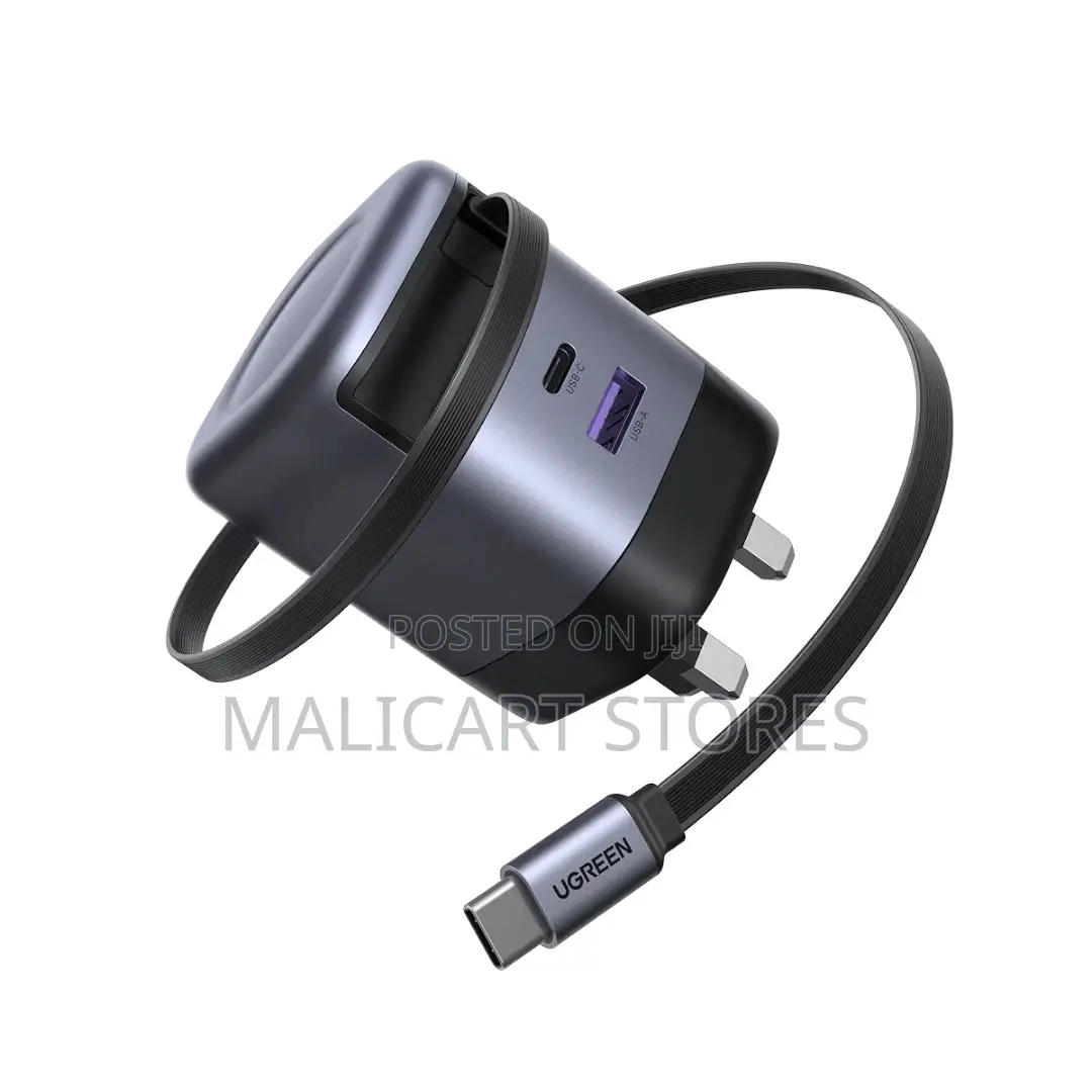 Ugreen Nexode 65w Charger With Retractable Usb-C Cable