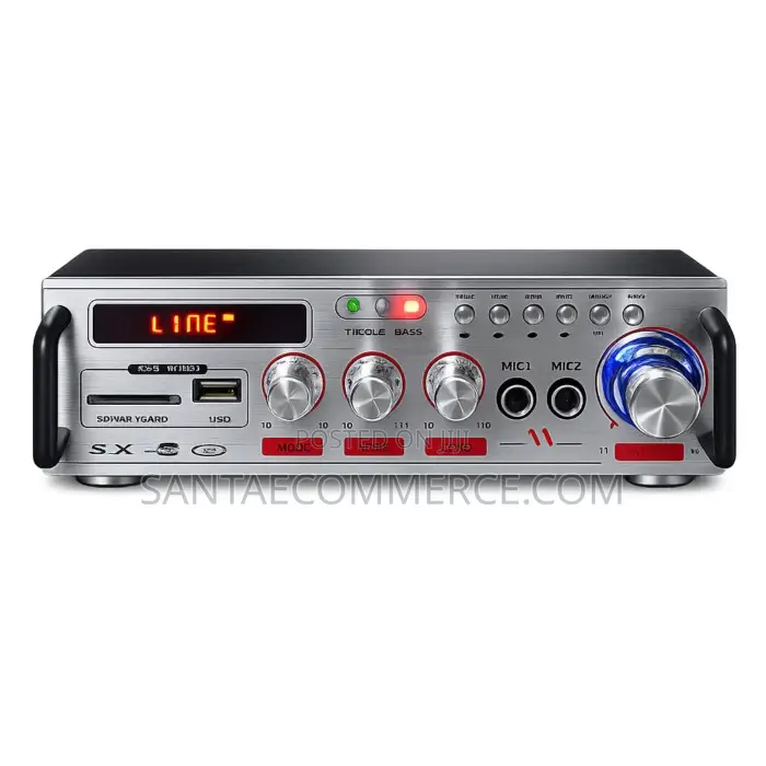 High-Power Stereo Audio Amplifier – Professional Home Karaoke Mixer