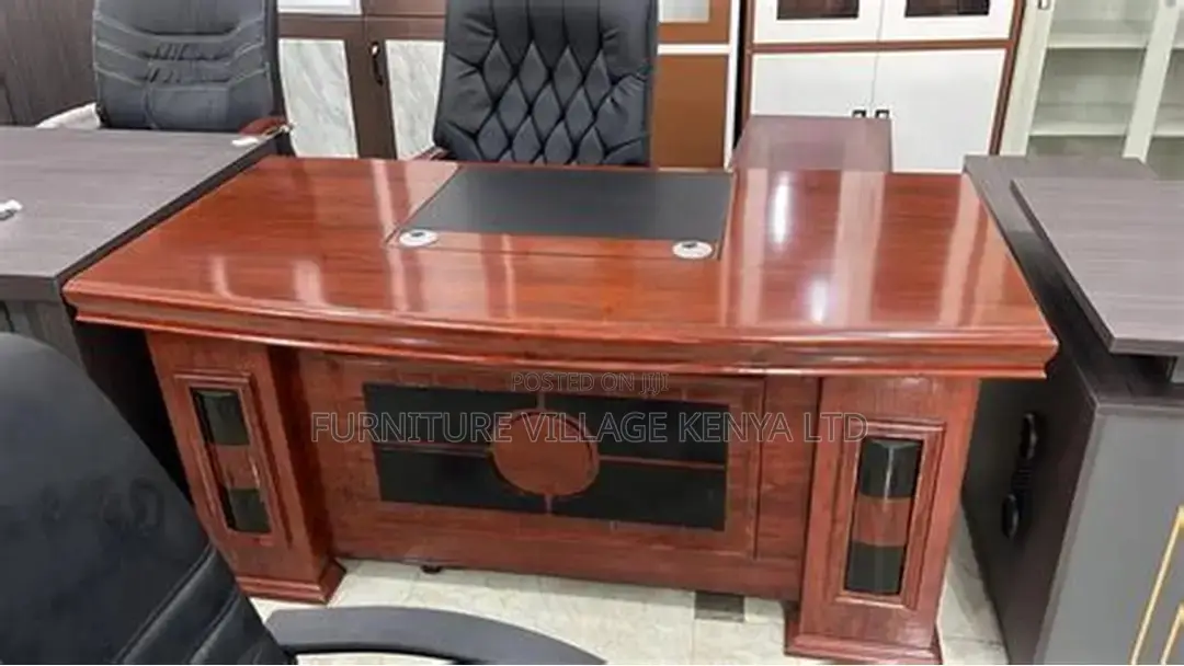 1800mm Mahogany Executive L-Corner Table