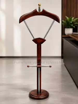 Executive Mahogany Corner Office Coat Hanger.