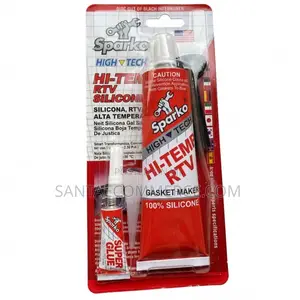 85g Sparko Hi-Temp Red RTV Silicone Gasket Maker and Super Glue Combo