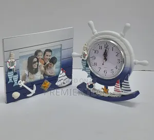 Wooden Photo Frame Swing Clock Ornament