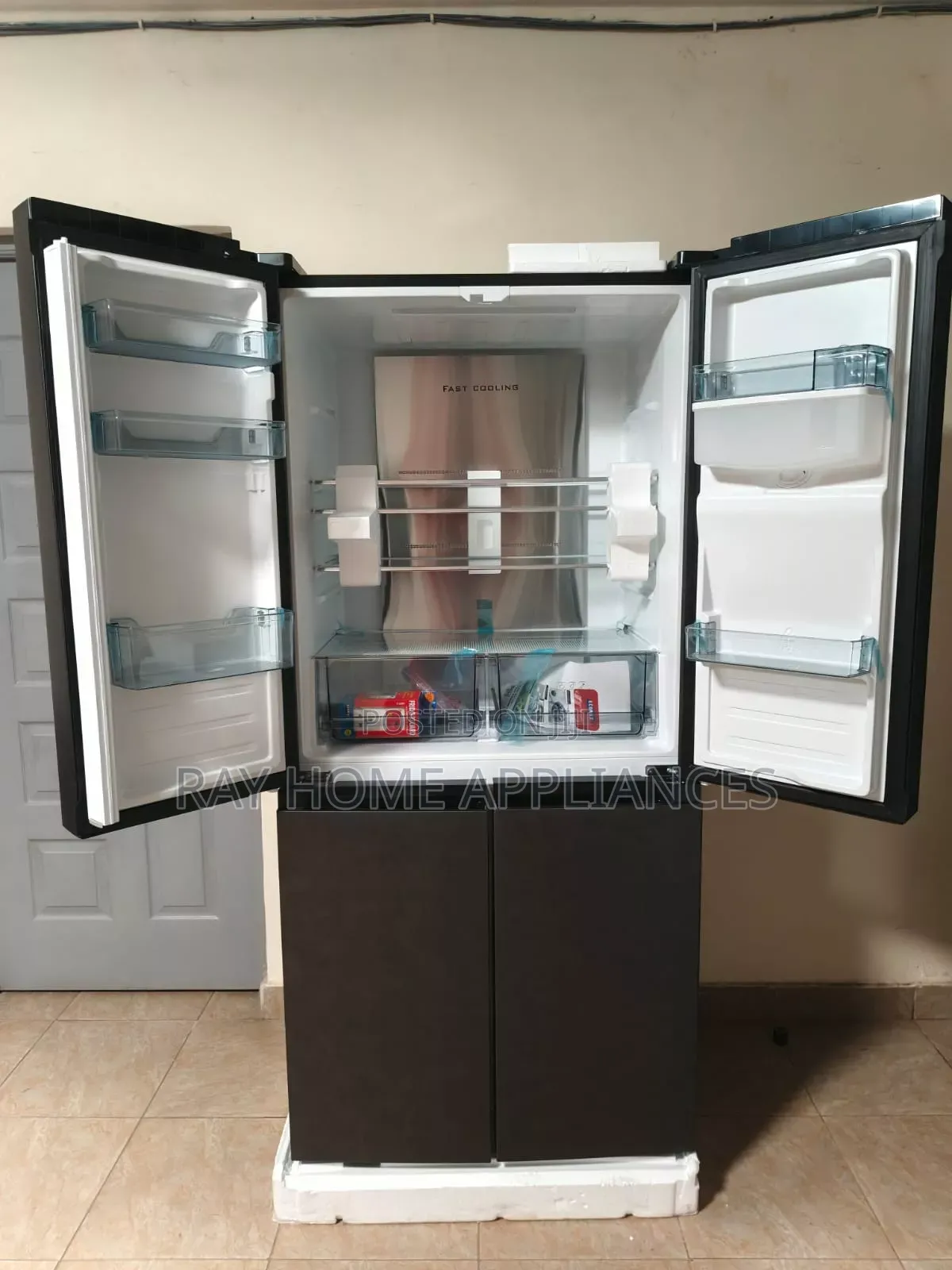 Ecomax 506 Litres Dark Silver 4 Door With Dispenser Refrigerator