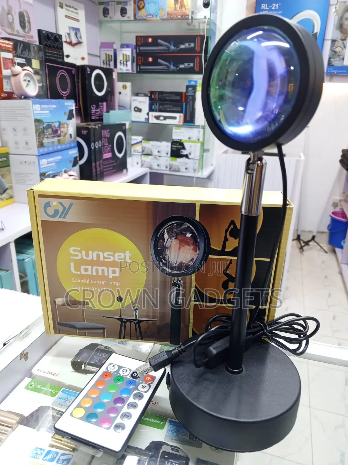 Sunset Projection Lamp for Photography Streaming Room Decor