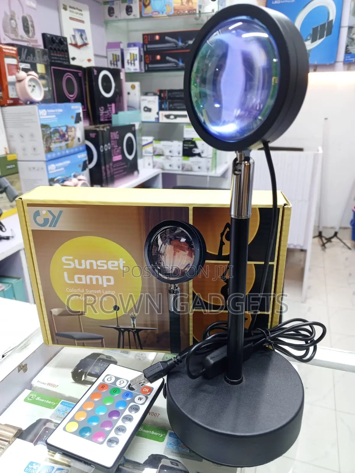 Sunset Projection Lamp for Photography Streaming Room Decor