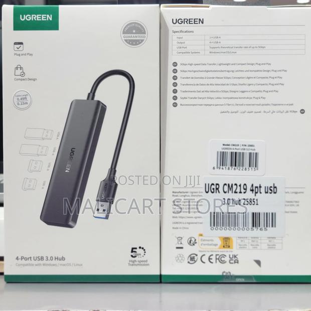 Ugreen Cm219 4-Port Usb 3.2 Gen 1 Data Transfer Hub