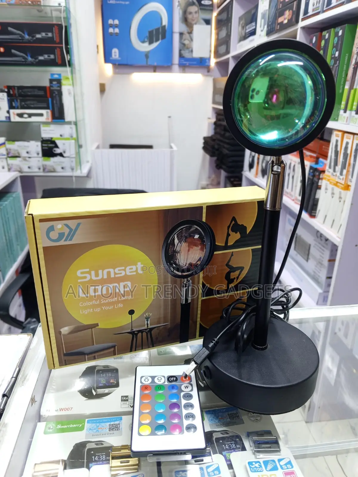RGB Sunset Projection Lamp Remote Control Mood Light