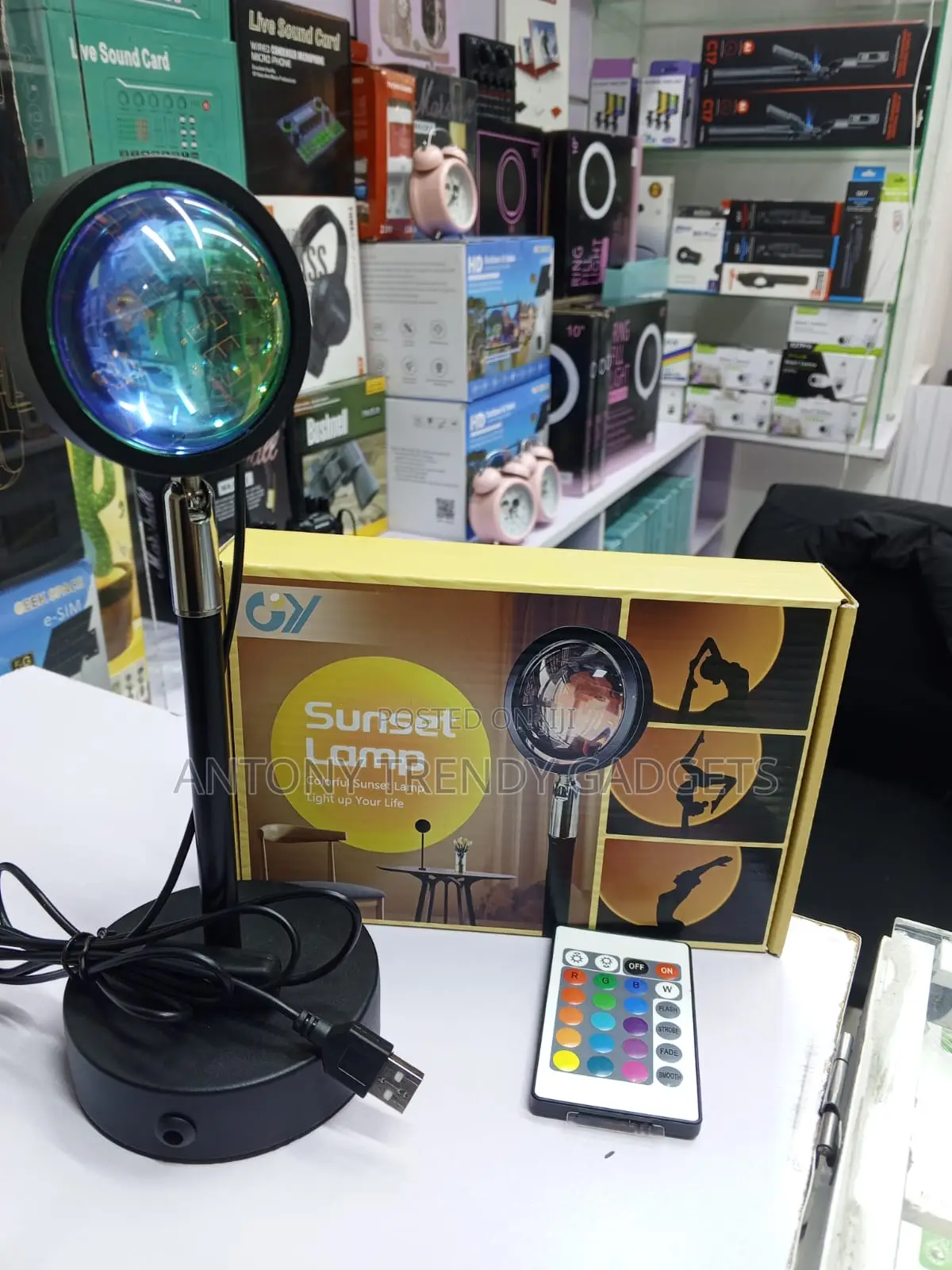 RGB Sunset Projection Lamp Remote Control Mood Light