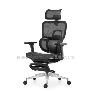 Executive Mesh Reclining Computer Seat With Footrest