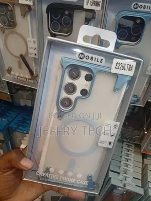 Brand Blue Metallic R Case Designed for the Samsung Galaxy S22 Ultra