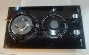 Bolesi Hob 2 Burners Inbuilt Gas Glass Tampared Hod
