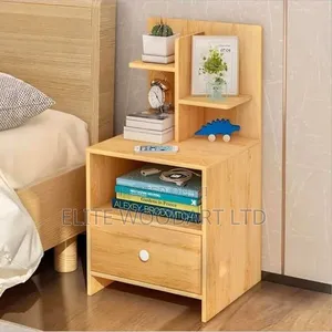 Varnished Wooden Nightstand/Cabinet