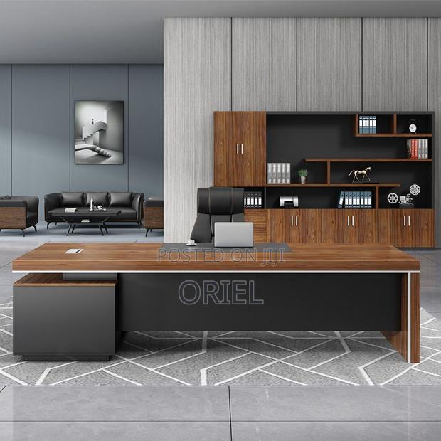 Executive Office Desk : 200mm Executive L-Shaped Office Table - thumbnail 9