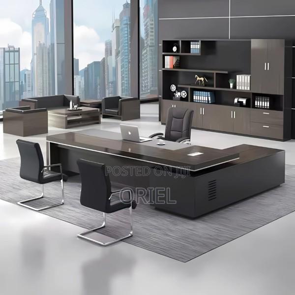 Executive Office Desk : 200mm Executive L-Shaped Office Table - thumbnail 12