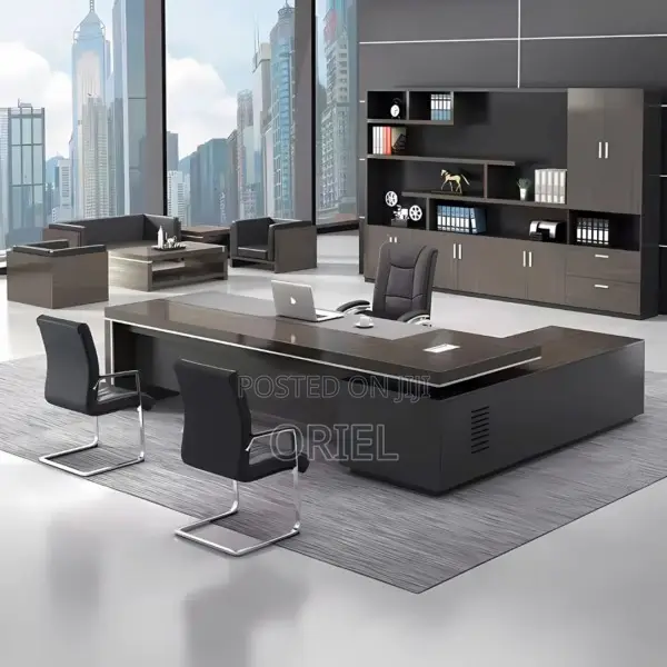 Executive Office Desk : 200mm Executive L-Shaped Office Table