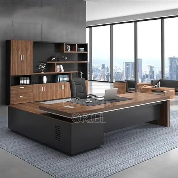 Executive Office Desk : 200mm Executive L-Shaped Office Table
