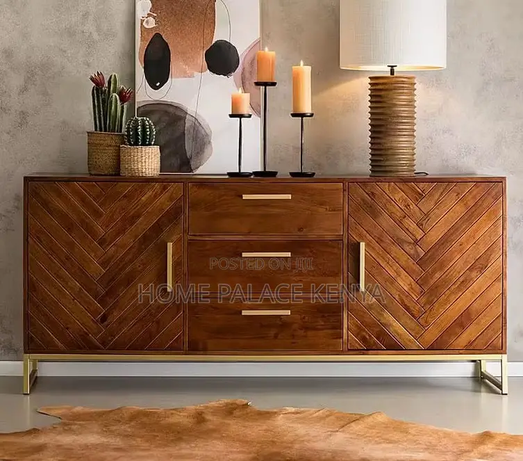 Tv Cabinet: Modern Solid Mango Wood Sideboard Cabinet