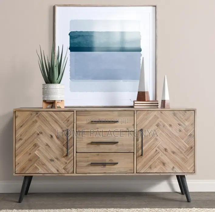 Tv Cabinet: Modern Solid Mango Wood Sideboard Cabinet