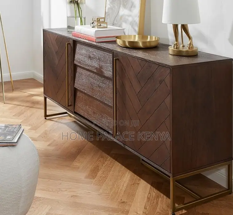 Tv Cabinet: Modern Solid Mango Wood Sideboard Cabinet