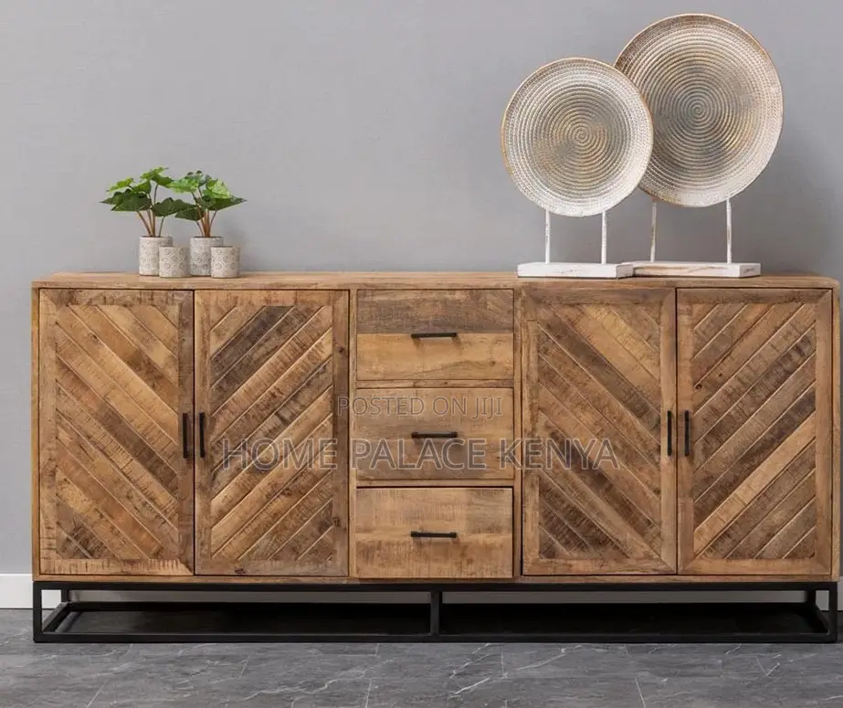 Tv Cabinet: Modern Solid Mango Wood Sideboard Cabinet