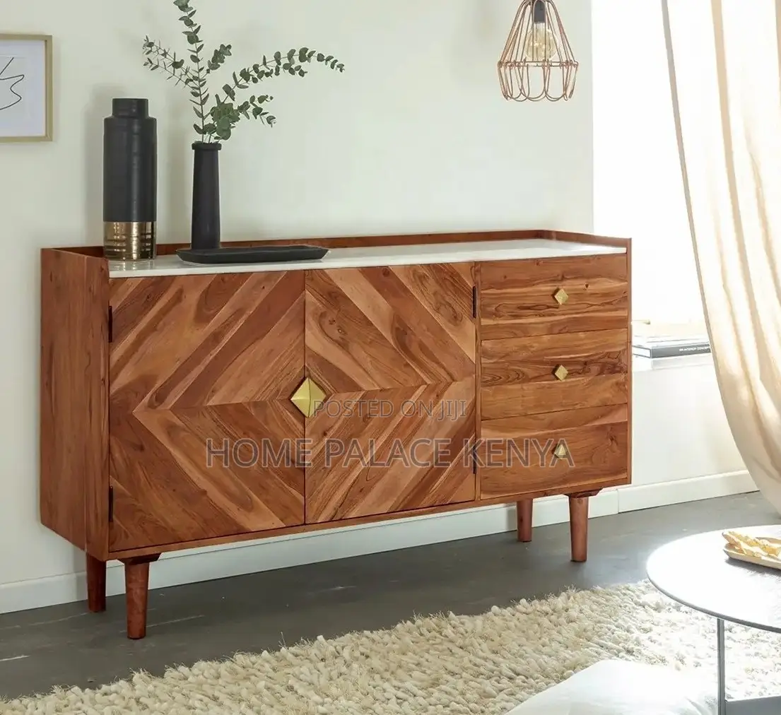 Tv Cabinet: Modern Solid Mango Wood Sideboard Cabinet