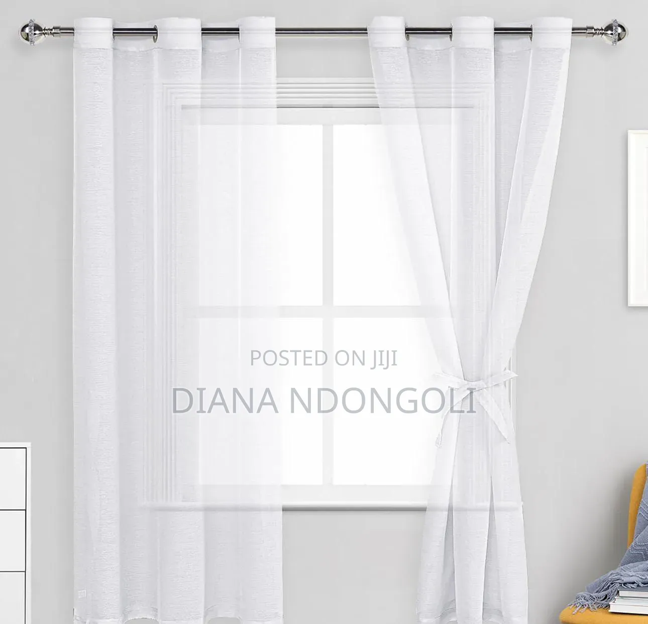 *2pc Sheer Set* 2 Sheers Each 1.5 M. (3m Wide) by 3m(Length)