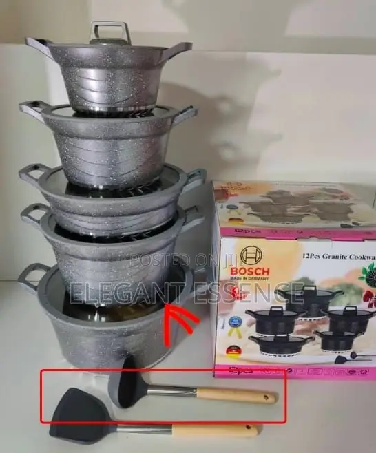 12pc Bosch Cookware With Silicone Lids