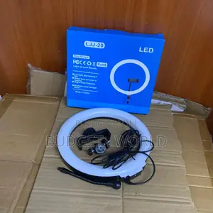 Led 18 Inch Photography Ring Light With Triple Smartphone Holders