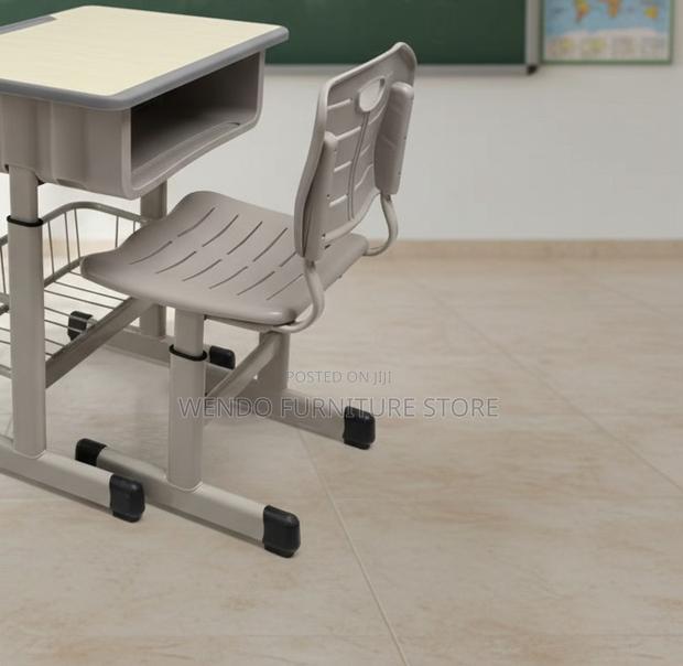 Home Desk; Adjustable Schools Brown Kids Desk Chairs Set - thumbnail 6
