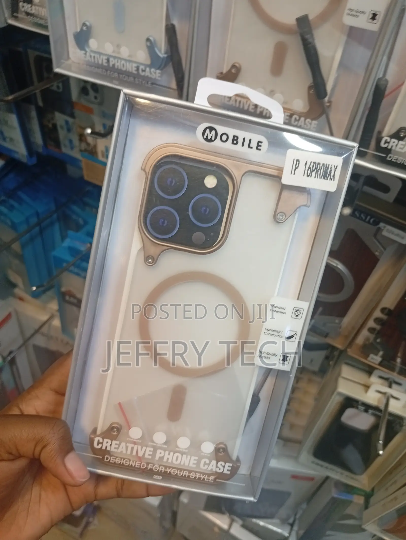 Creative Phone Case Metallic Bezel Phone Cases With Magsafe