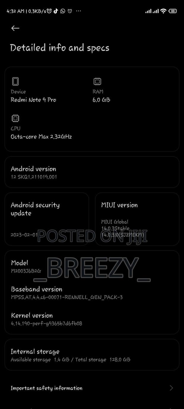 Xiaomi Redmi Note 9 Pro 128 GB Blue - thumbnail 3