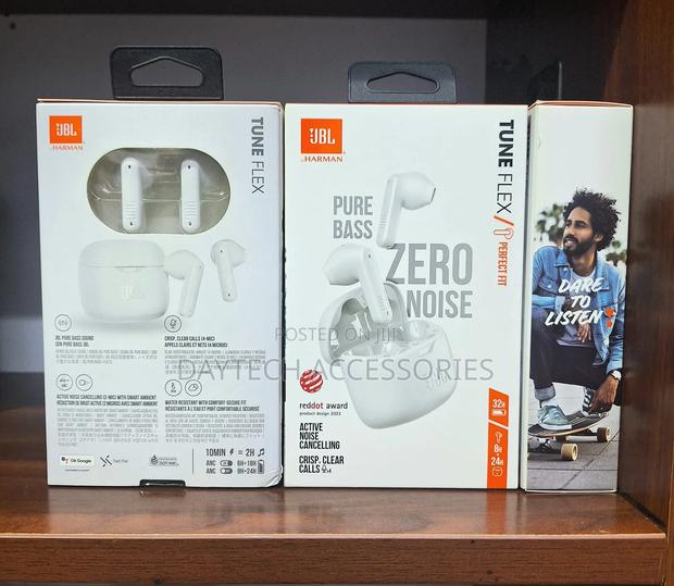 JBL Tune Flex White True Wireless Bluetooth Earbuds Bluetooth Headset - main view