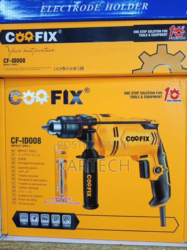 Coofix Cf-Id008 Yellow Industrial Impact Drill With Variable Speed
